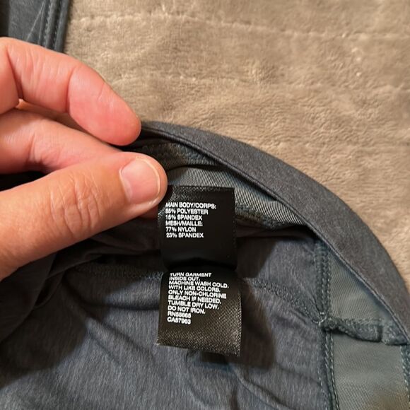 Zella XL Olive Green Sleeveless Mesh Inset Workout Athletic Tank Top - Picture 9 of 9